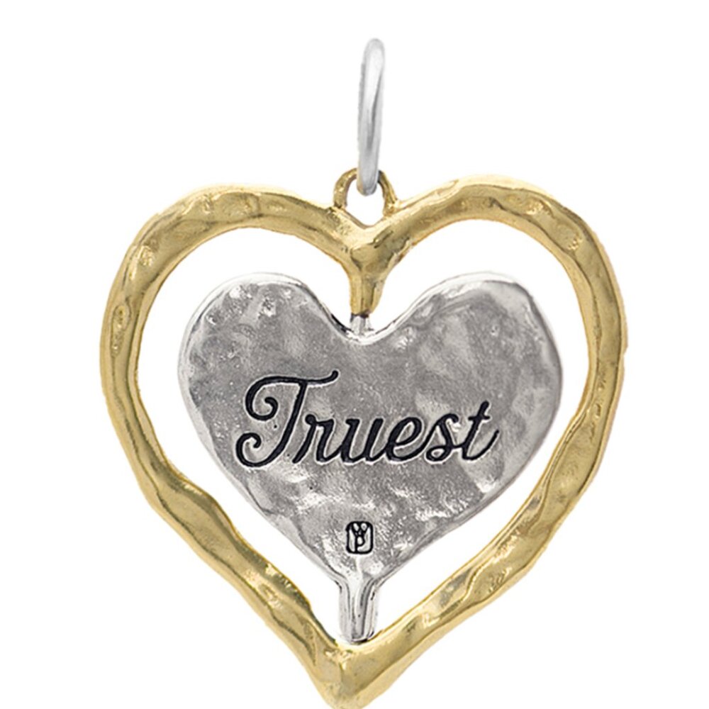 Waxing Poetic Sterling Silver Spinner Heart Pendant Truest